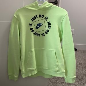 neon green hoodie